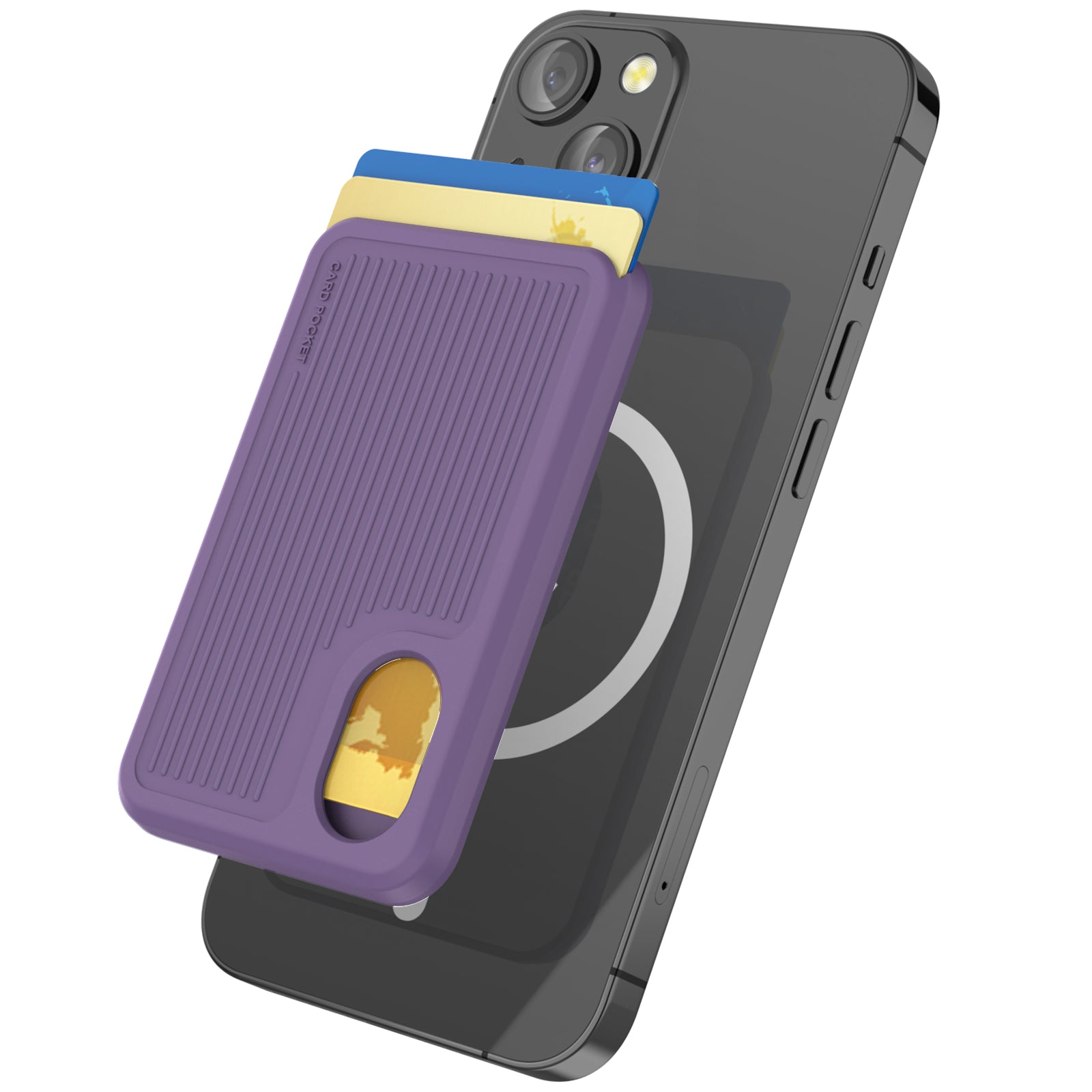 AHASTYLE PT133-B Phone Back Card Holder Magnetic Credit Card Slot Wallet Pocket AHASTYLE PT133-B Phone Back Card Holder Magnetic Credit Card Slot Wallet Pocket